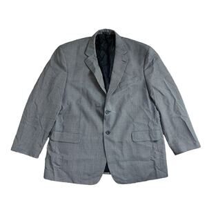 Stafford Vintage Men’s Houndstooth Suit Blazer Jacket Size 48R Wool Blend Pocket